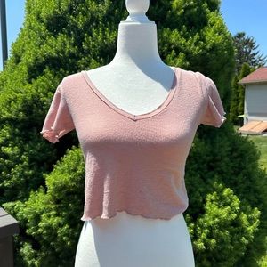 PASTEL PINK CROP TOP